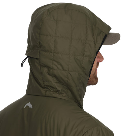 Simms Men's Fall Run Hybrid Hoody Sale, Loden, view 5