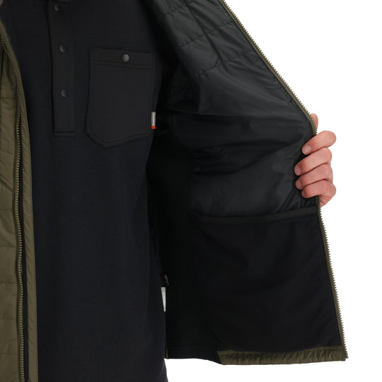 Simms Men's Fall Run Hybrid Hoody Sale, Loden, view 8