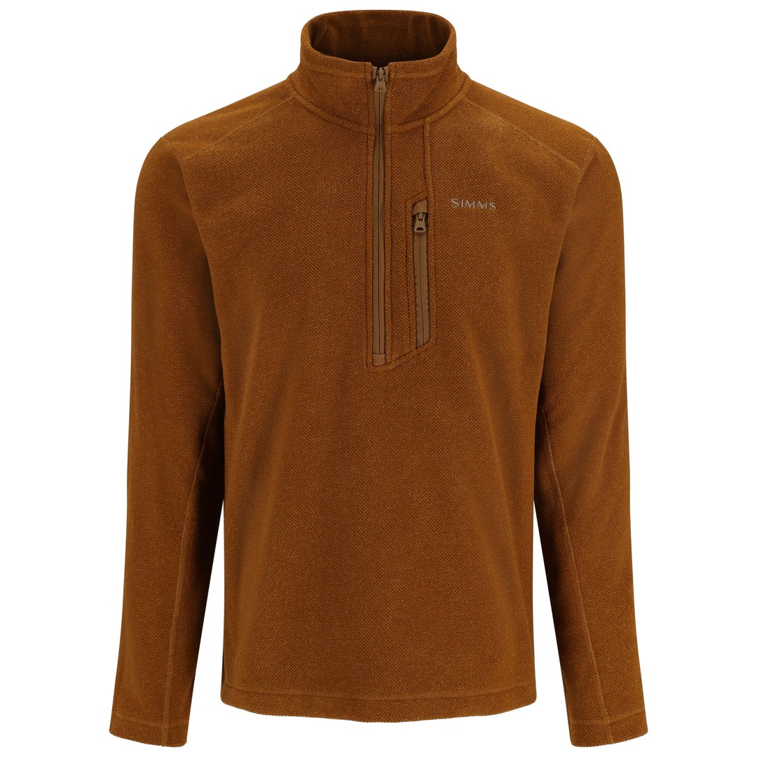 Simms Men's Rivershed-Half Zip Sale, Cobia Heather