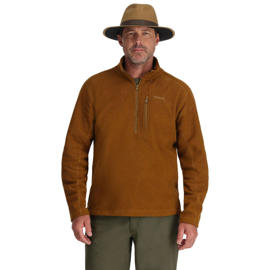 Simms Men's Rivershed-Half Zip Sale, Cobia Heather, view 3