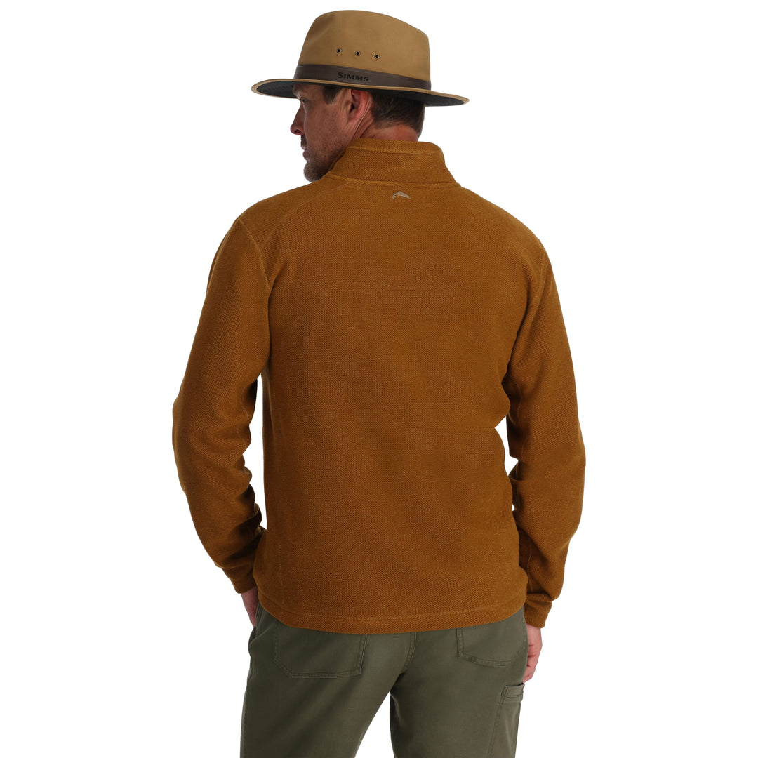 Simms Men's Rivershed-Half Zip Sale, Cobia Heather, view 4