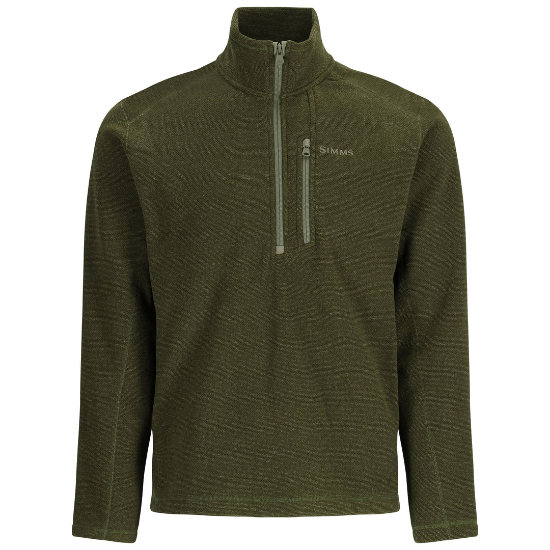 Simms Men's Rivershed-Half Zip Sale, Riffle Heather