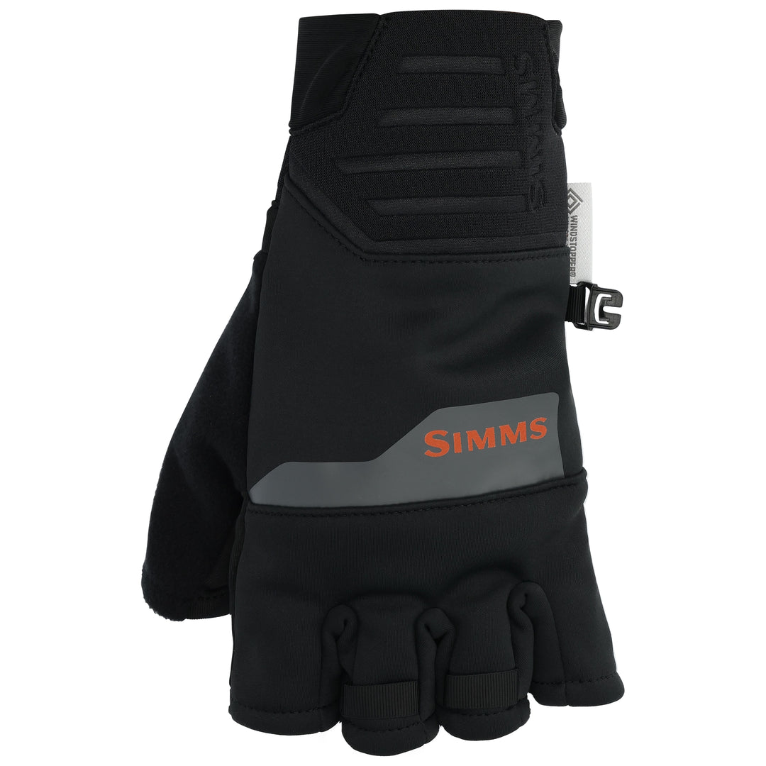 Simms WINDSTOPPER Half-Finger Glove Sale, Black