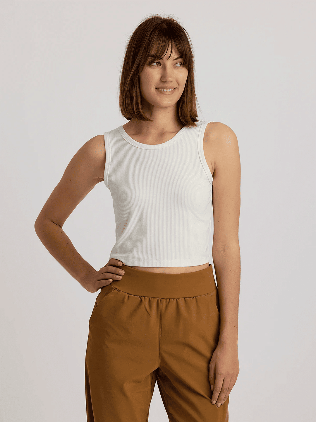 Free Fly Women's Ribbed Bamboo Long Sleeve, Sea Salt