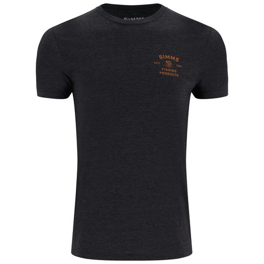 Simms Men's Stacked Bass T-Shirt Sale, Charcoal Heather