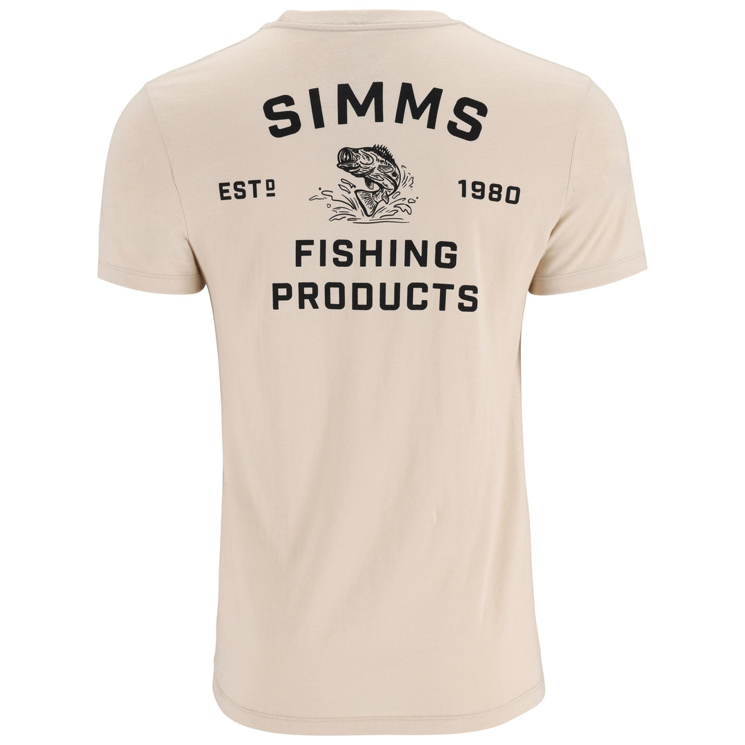 Simms Men's Stacked Bass T-Shirt Sale, Natural
