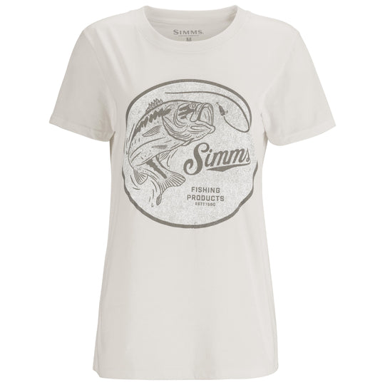 Simms Women's Nostalgic Bass T-Shirt Sale, White