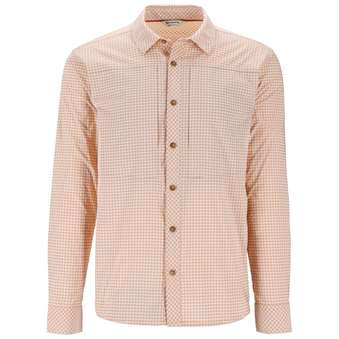 Simms Men's Stone Cold LS Shirt Albacore Stone Cold Check Image 01