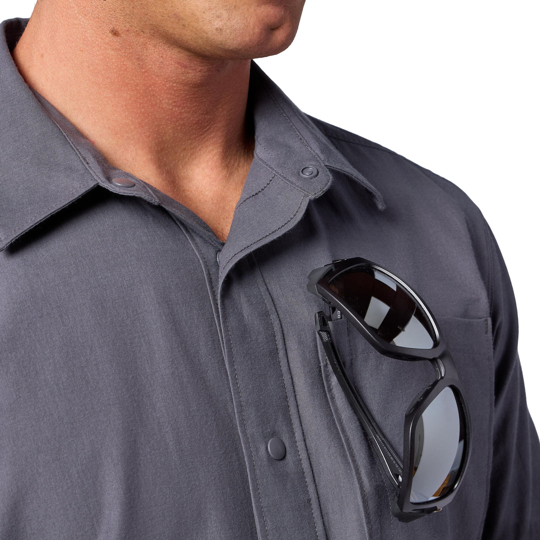 Simms Men's Tailout SS Shirt, Tahitian Pearl, view 4
