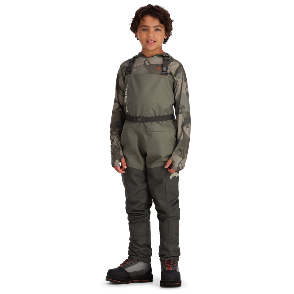 Simms Kid's Tributary Stockingfoot, Basalt, view 2