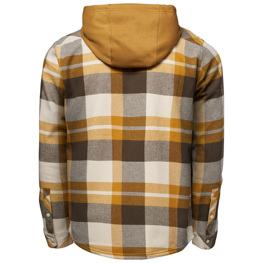 Simms Men's Coldweather Hooded Shacket, Fitzgerald Plaid: Hickory, view 2