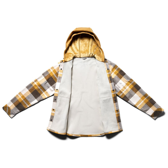Simms Men's Coldweather Hooded Shacket, Fitzgerald Plaid: Hickory, view 3