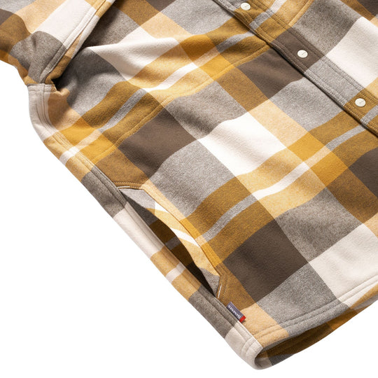 Simms Men's Coldweather Hooded Shacket, Fitzgerald Plaid: Hickory, view 6