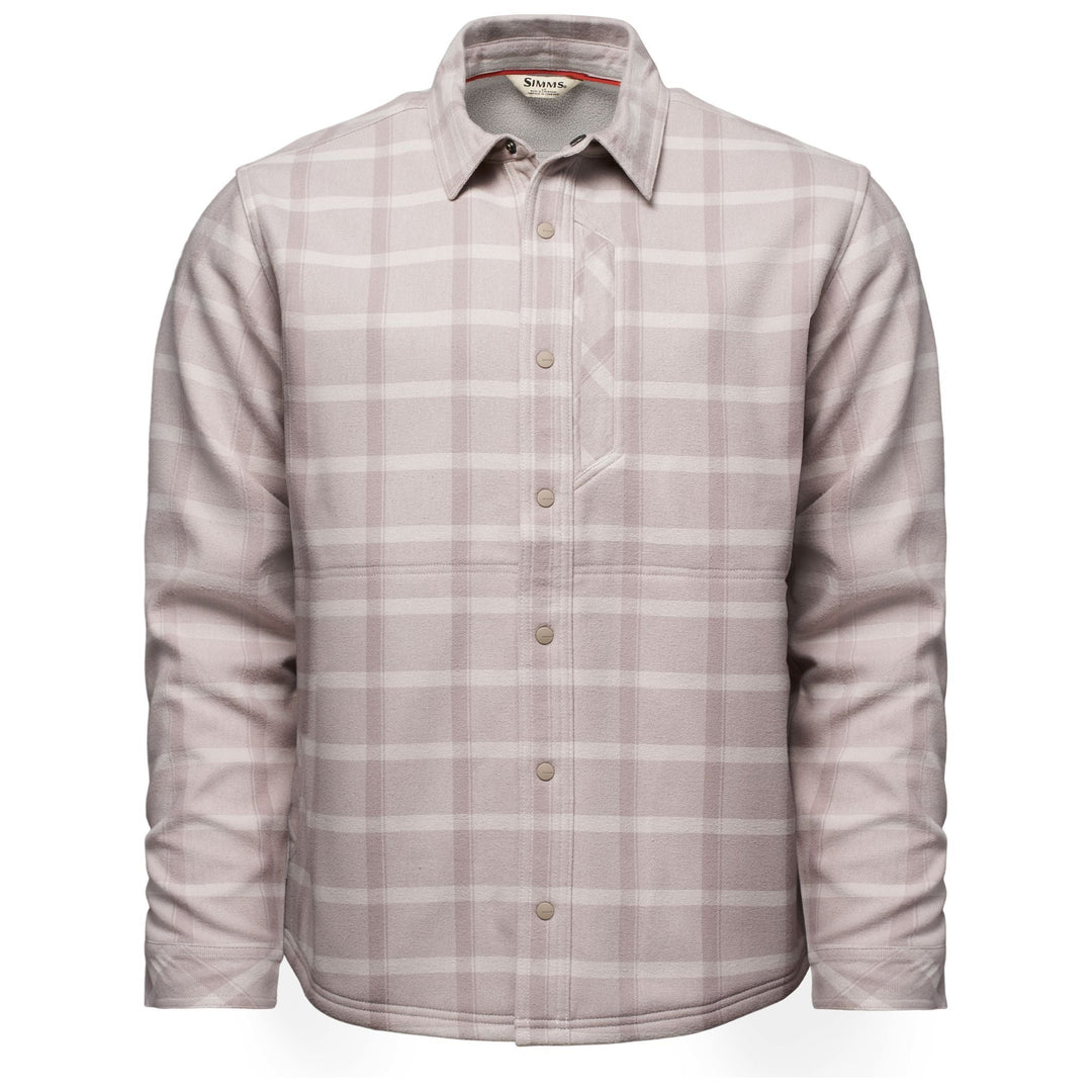 Simms Men's Coldweather Shacket, Ellington Plaid: Lunar Grey