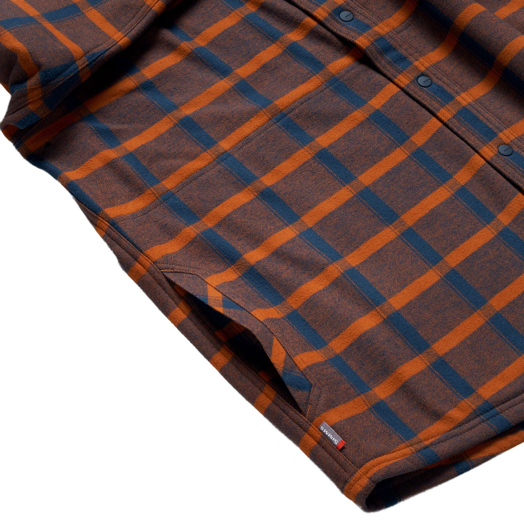 Simms Men's Coldweather Shacket, Ellington Plaid: Stone Fly, view 5