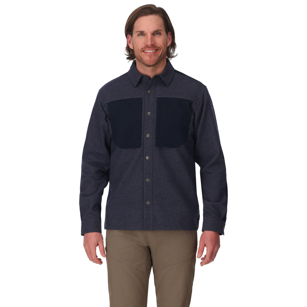 Simms Men's Confluence Overshirt, Slate, view 2