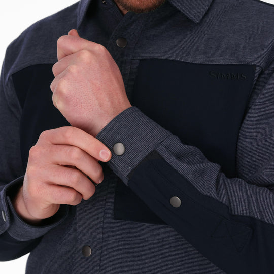 Simms Men's Confluence Overshirt, Slate, view 6
