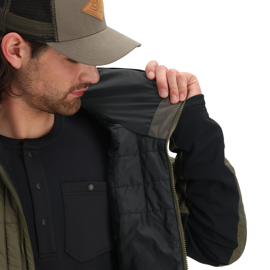 Simms Men's Fall Run Hybrid Hoody, Loden, view 6