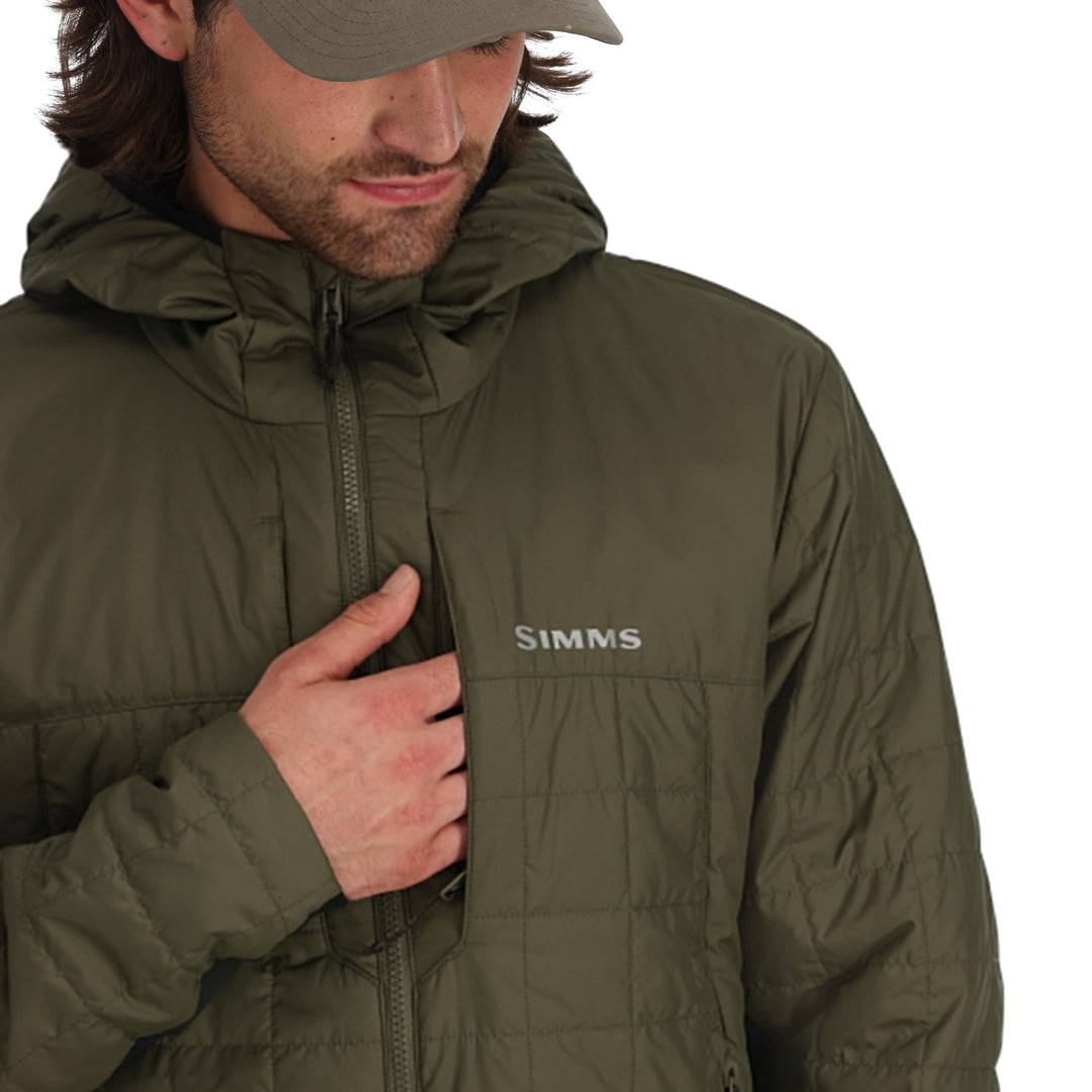 Simms Men's Fall Run Hybrid Hoody, Loden, view 7