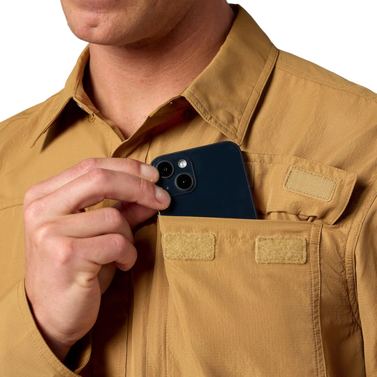 Simms Men's Guide Shirt, Sepia, view 4
