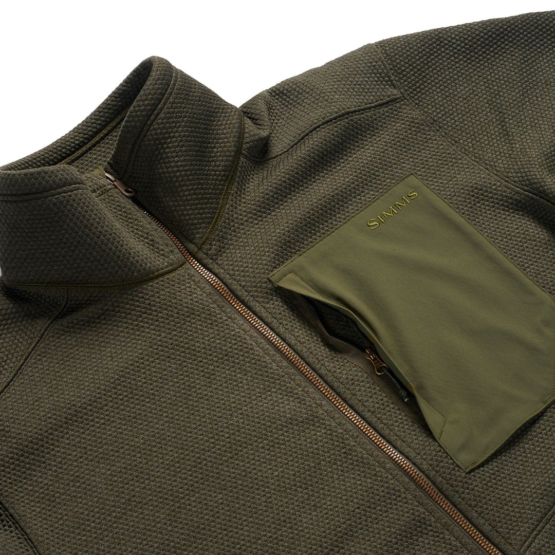 Simms Men's Harbor Fleece, Loden Heather, view 4