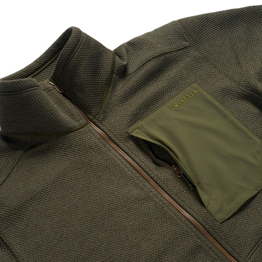 Simms Men's Harbor Fleece, Loden Heather, view 4
