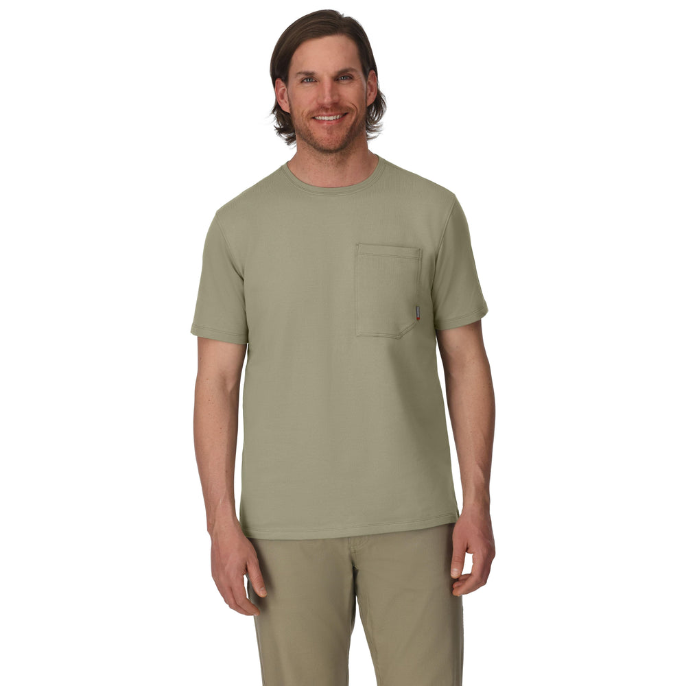 Simms Men's Harbor Pocket T-Shirt, Willow, view 2