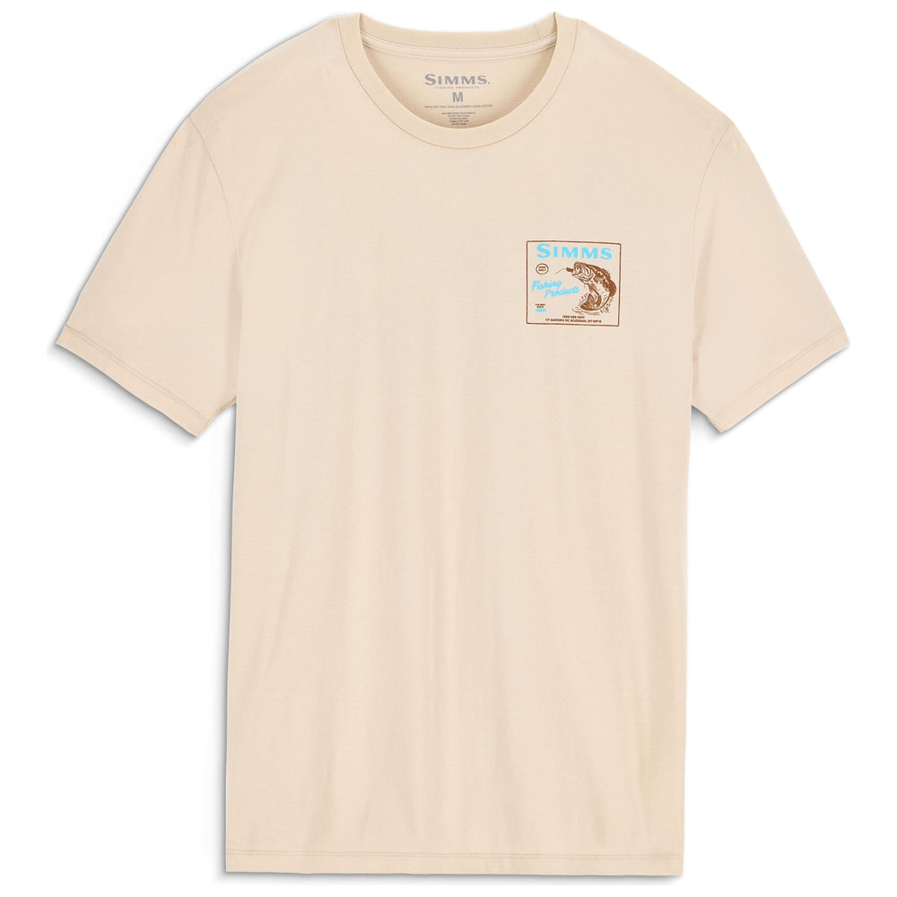 Simms Men's Locals Bass Shop T-Shirt, Natural, view 2