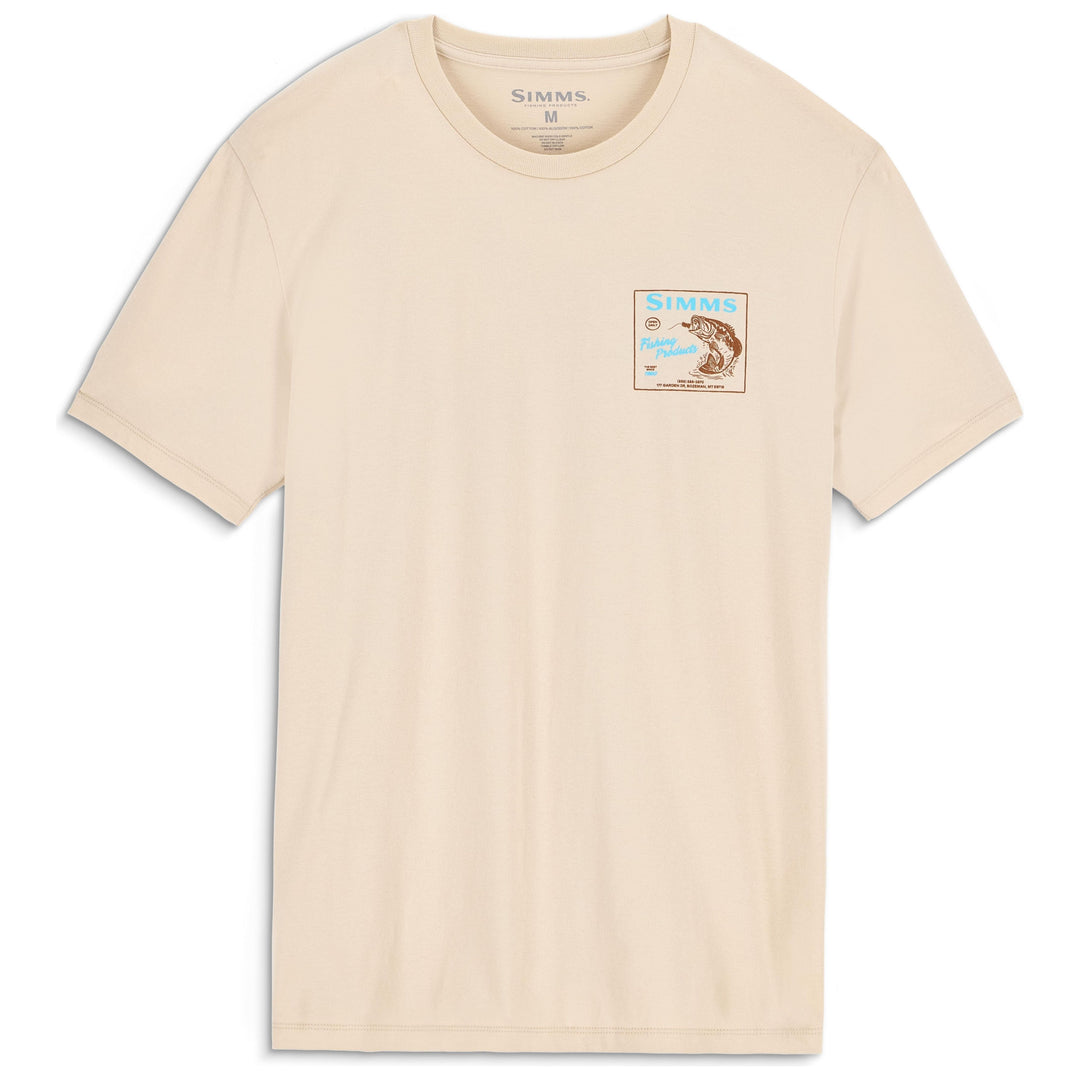 Simms Men's Locals Bass Shop T-Shirt, Natural, view 2