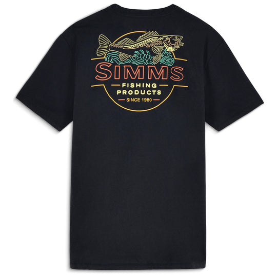 Simms Men's Neon Draft T-Shirt, Black