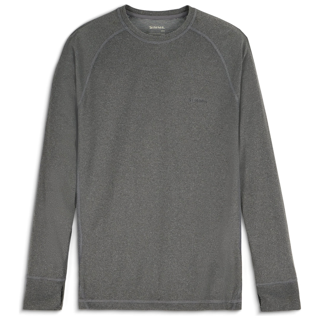 Simms Men's Strata 160 LS Crew, Dark Grey Heather