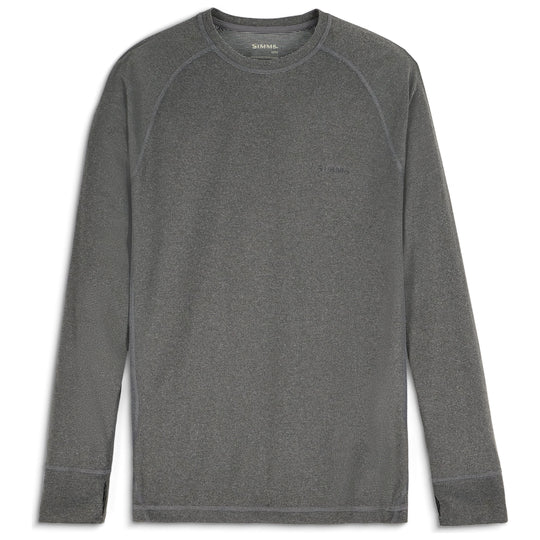 Simms Men's Strata 160 LS Crew, Dark Grey Heather