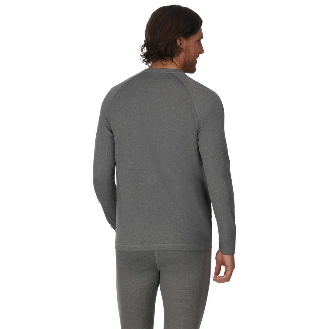 Simms Men's Strata 160 LS Crew, Dark Grey Heather, view 3