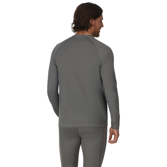 Simms Men's Strata 160 LS Crew, Dark Grey Heather, view 3