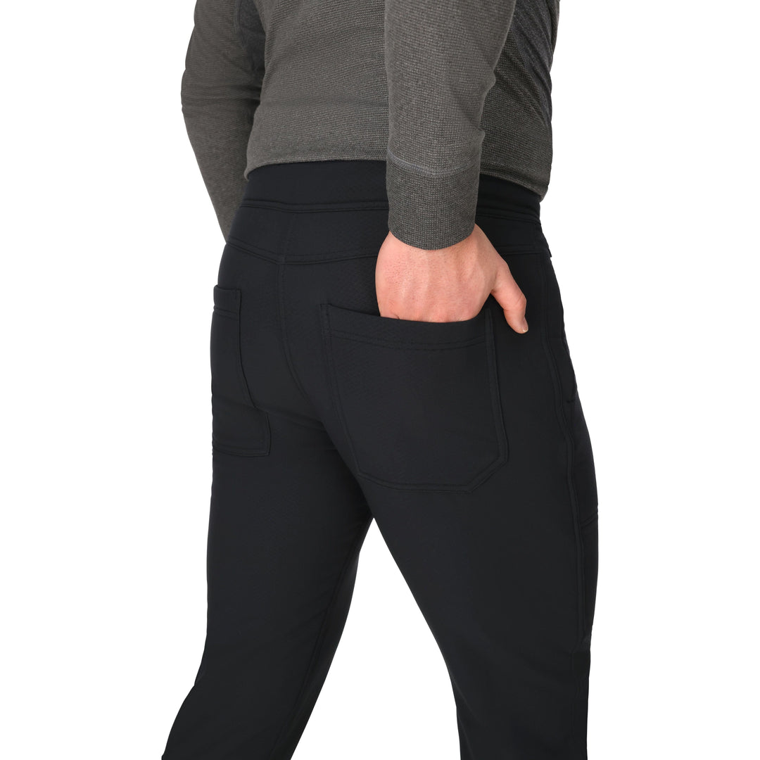 Simms Men's Strata 330 Bottom, Black, underside, view 5