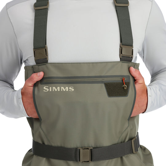 Simms Men's Tributary Stockingfoot Wader, Basalt, view 4