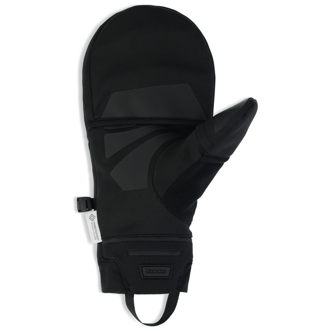 Simms WINDSTOPPER Foldover Mitt, Black, view 2