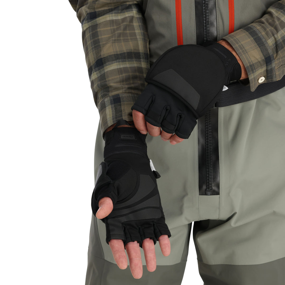 Simms WINDSTOPPER Foldover Mitt, Black, view 5