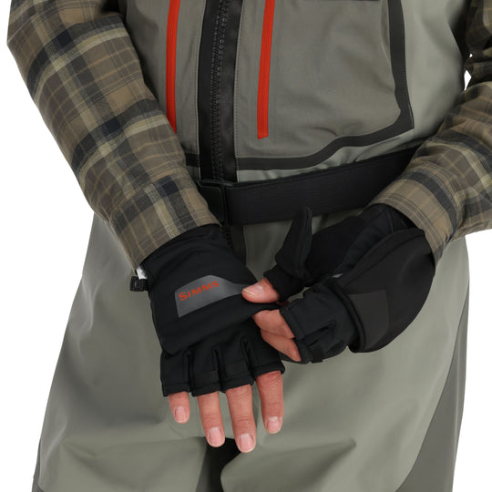 Simms WINDSTOPPER Foldover Mitt, Black, view 7