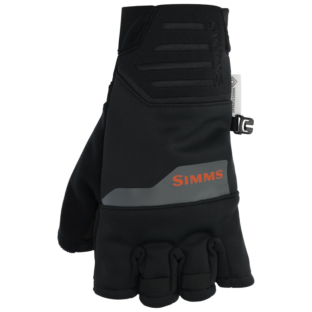 Simms WINDSTOPPER Half-Finger Glove, Black