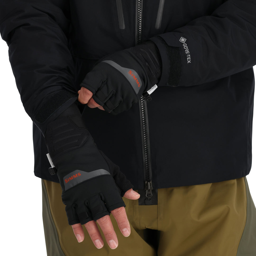 Simms WINDSTOPPER Half-Finger Glove, Black, view 3