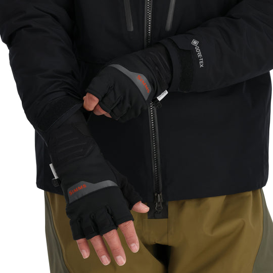 Simms WINDSTOPPER Half-Finger Glove, Black, view 3