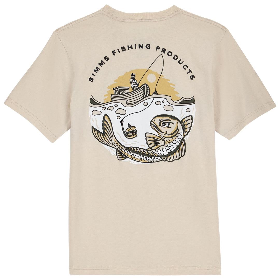 Simms Kid's Baited T-Shirt, Natural