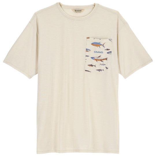 Simms Men's Harbor Lightweight Pocket T-Shirt, Burnished Clay Heather