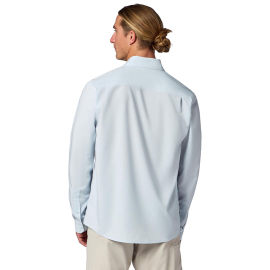 Simms Men's Launch LS Shirt, Bimini Blue Heather, view 3