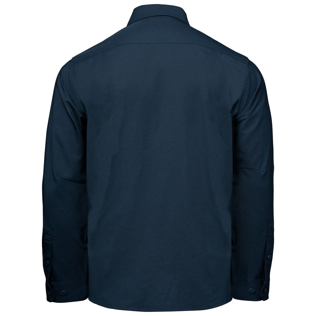 Simms Men's Launch LS Shirt, Huckleberry Heather, view 2