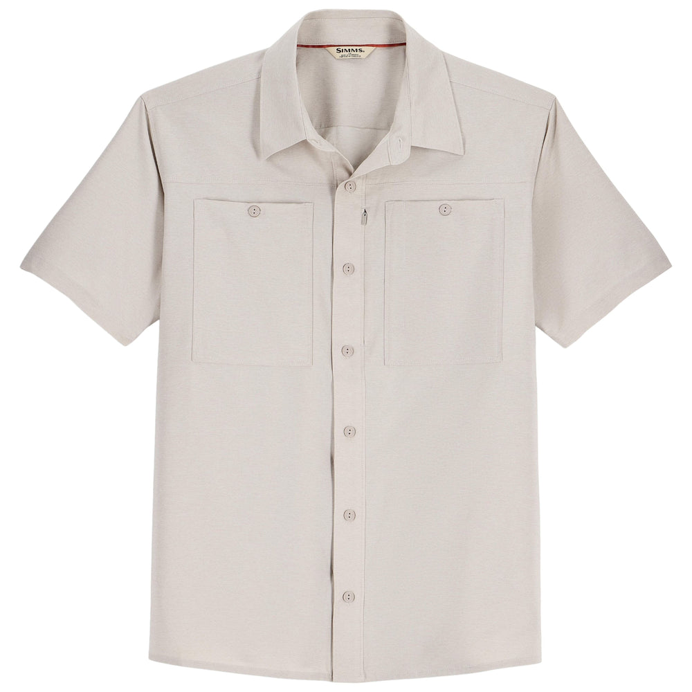 Simms Men's Launch SS Shirt, Lunar Gray Heather