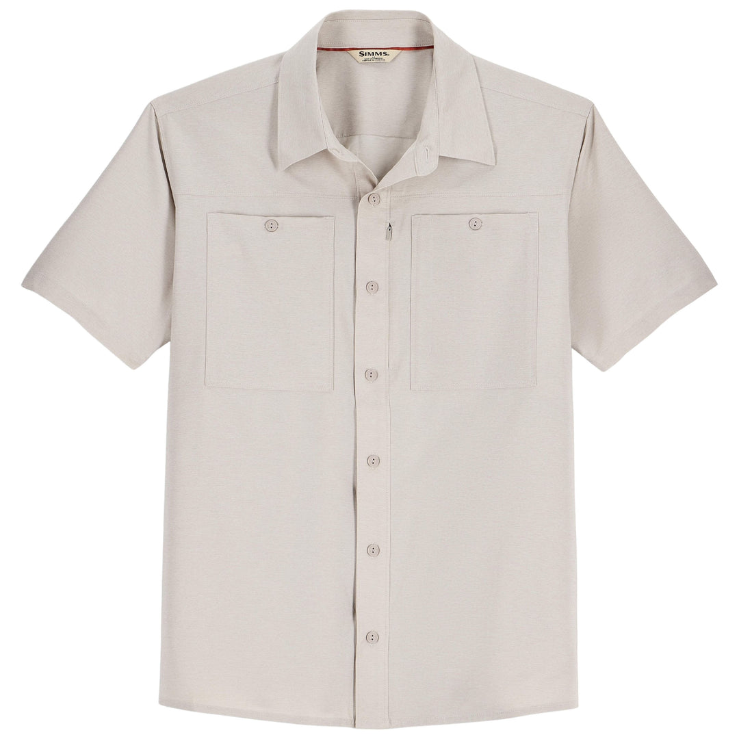 Simms Men's Launch SS Shirt, Lunar Gray Heather