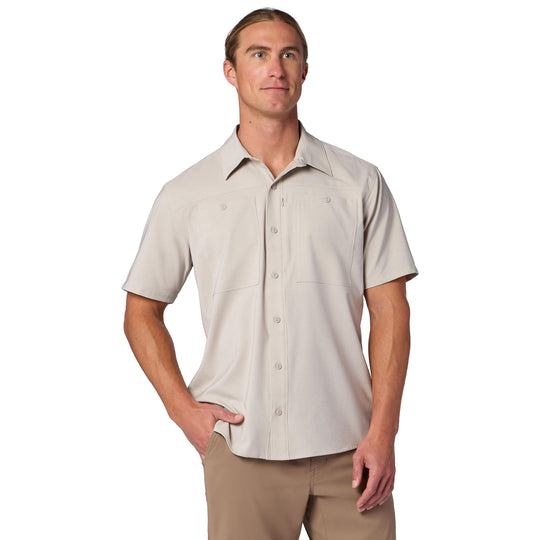 Simms Men's Launch SS Shirt, Lunar Gray Heather, view 2