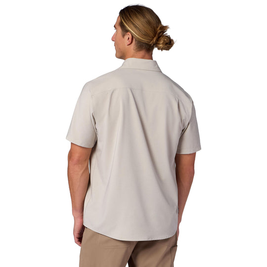 Simms Men's Launch SS Shirt, Lunar Gray Heather, view 3